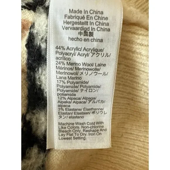 J.Crew Fair Isle Cardigan Merino Wool Blend Womens Size M - Picture 10 of 13